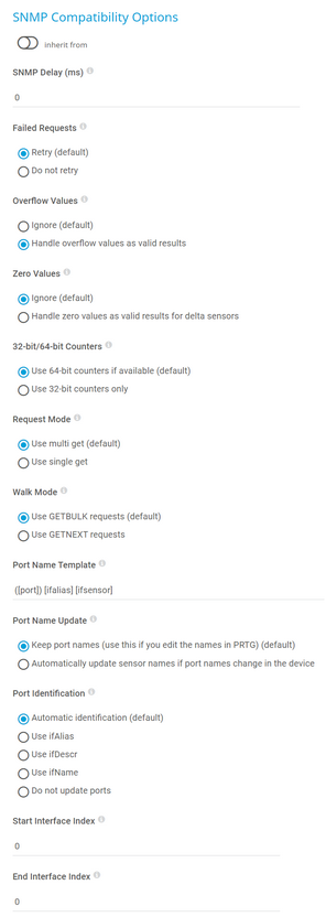 SNMP Compatibility Options