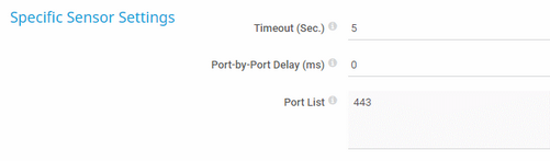 Specific Sensor Settings